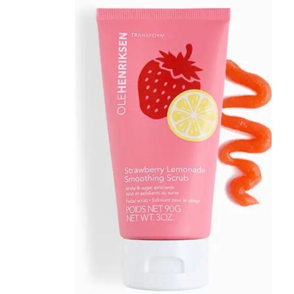 New OLEHENRIKSEN Strawberry Lemonade Smoothing Scrub Full Size 10% AHA Vegan - Picture 6 of 9